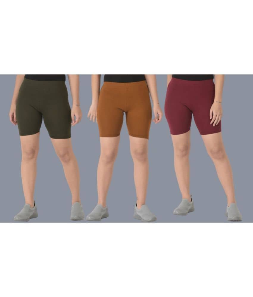 Dollar Missy Cotton Hot Pants - Multi Color Pack of 3