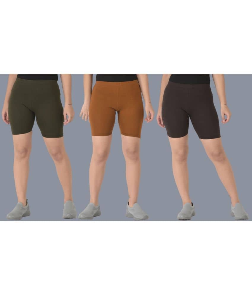 Dollar Missy Cotton Hot Pants - Multi Color Pack of 3