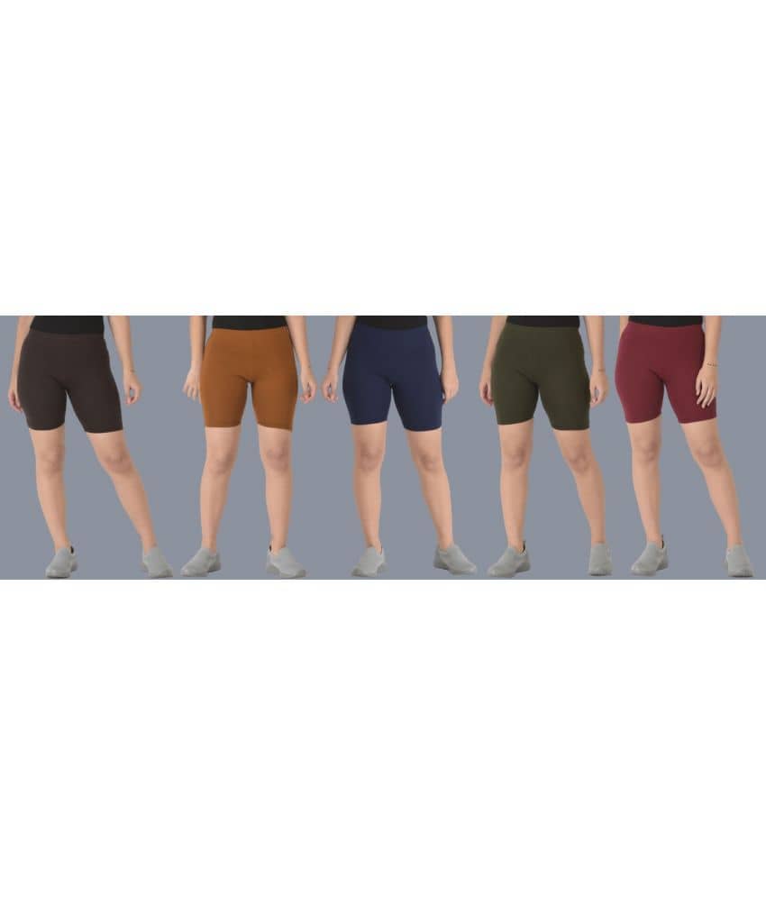 Dollar Missy Cotton Hot Pants - Multi Color Pack of 5