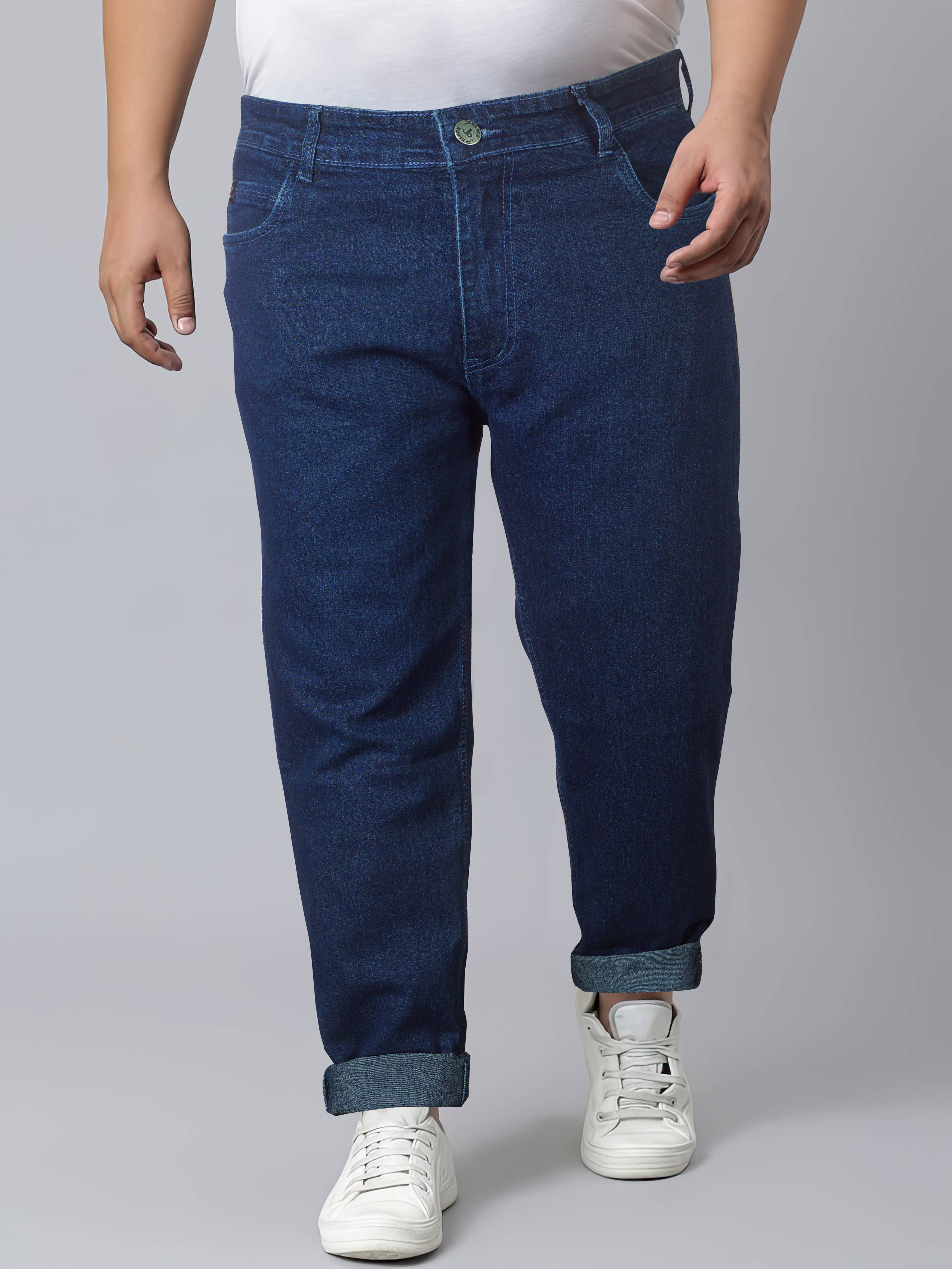 JB JUST BLACK Regular Fit Cuffed Hem Men's Jeans - Blue ( Pack of 1 ) - Jeans | Buy online on ZillyBuy