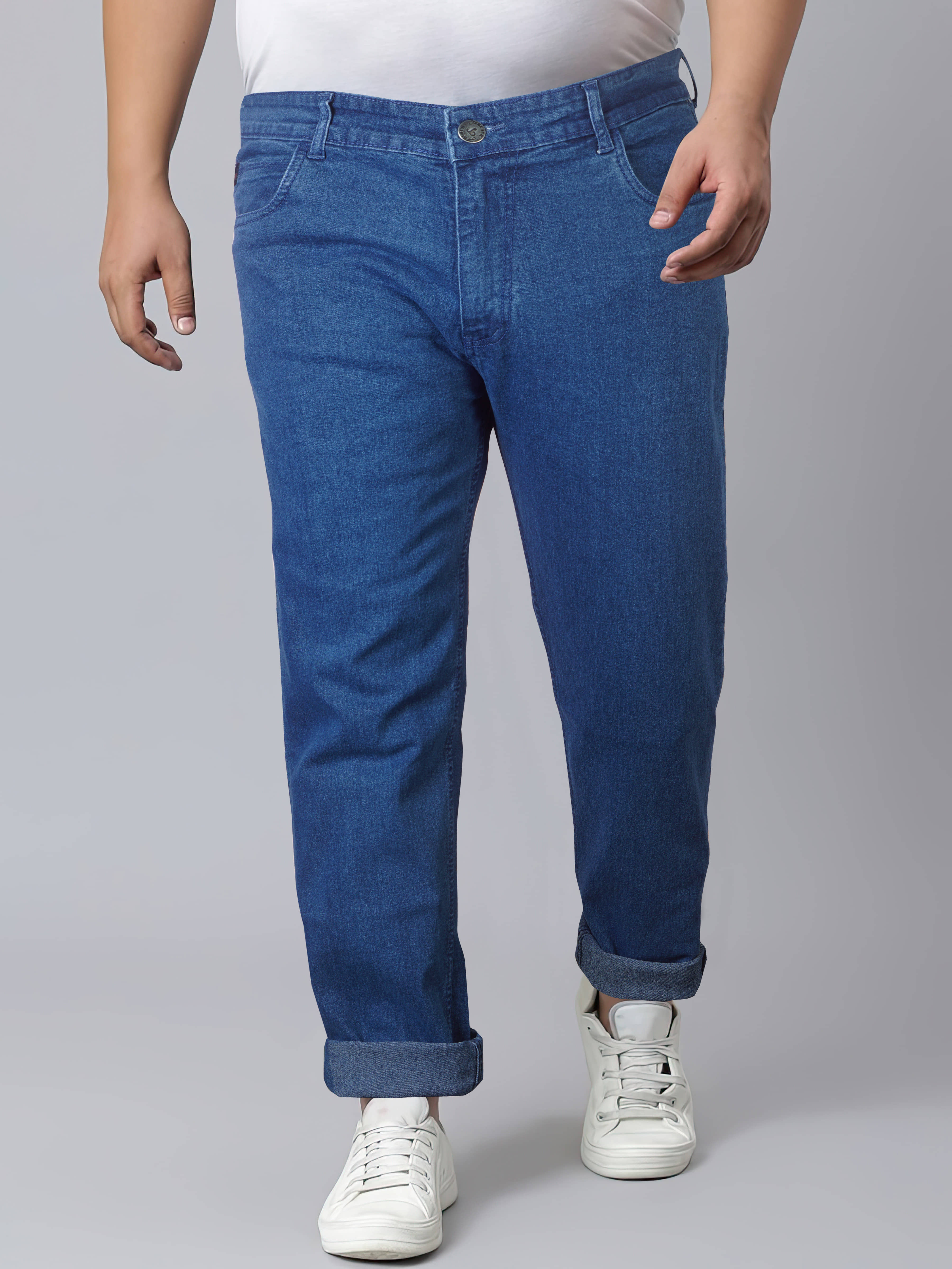 JB JUST BLACK Regular Fit Cuffed Hem Men's Jeans - Blue ( Pack of 1 ) - Jeans | Buy online on ZillyBuy