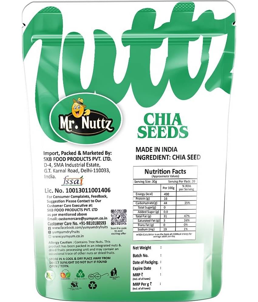 Mr.Nuttz Chia Seeds ( Pack of 1 )