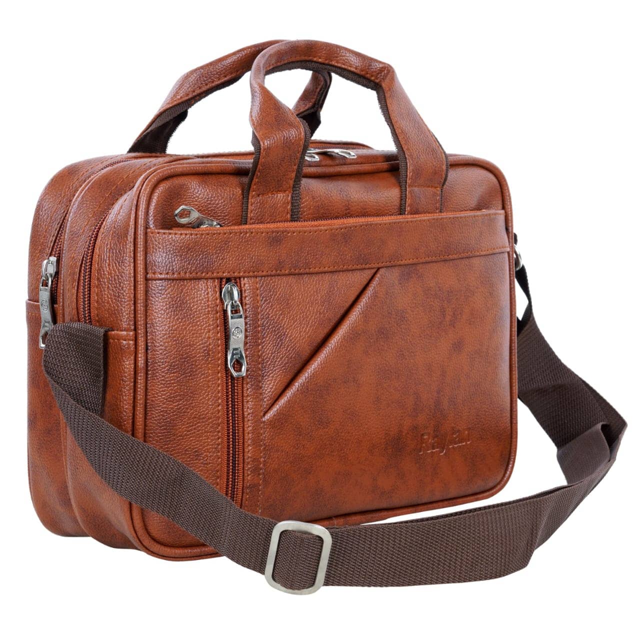 Raylan Brown Solid Messenger Bag - Handbags | Buy online on ZillyBuy