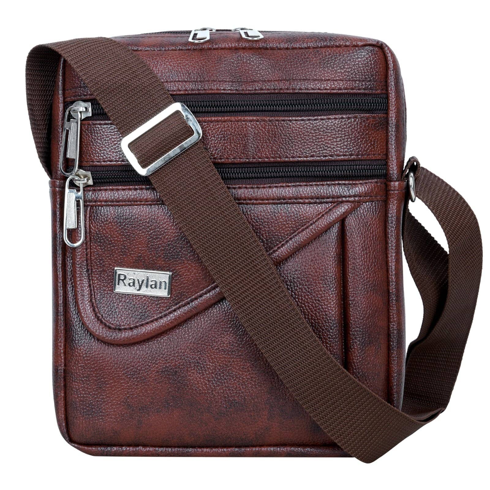 Raylan Brown Solid Messenger Bag - Handbags | Buy online on ZillyBuy