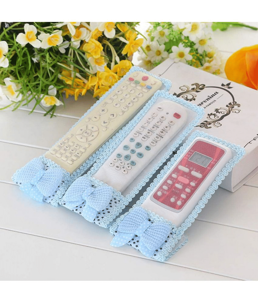 Remote Cover Set of 3 |Bow Knot Remote Cover|Ideal for D2H,DTH Remote & Air-Conditioner(AC) Remote|Fabric Remote Control Case Keep Remote Dust-Free & Easy to Fit(Random Colors Remote Cover Set of 3 |Bow Knot Remote Cover|Ideal for D2H,DTH Remote & Air-Conditioner(AC) Remote|Fabric Remote Control Case Keep Remote Dust-Free & Easy to Fit(Random Colors