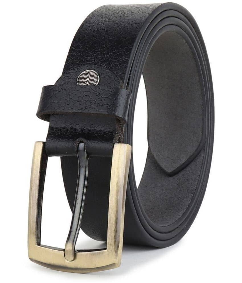 SUNSHOPPING - Black 100% Leather Men's Formal Belt ( Pack of 1 )