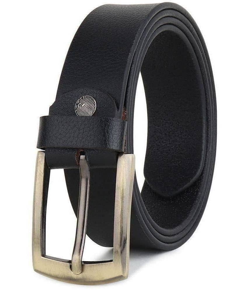 SUNSHOPPING - Black 100% Leather Men's Formal Belt ( Pack of 1 )
