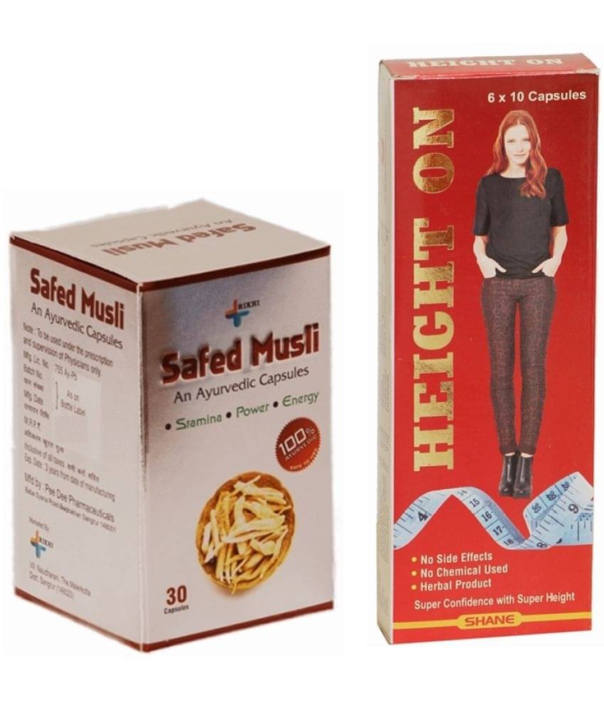 Shane Height On Capsule 60 no.s & Rikhi Safed Musli Capsule 30 no.s Shane Height On Capsule 60 no.s & Rikhi Safed Musli Capsule 30 no.s