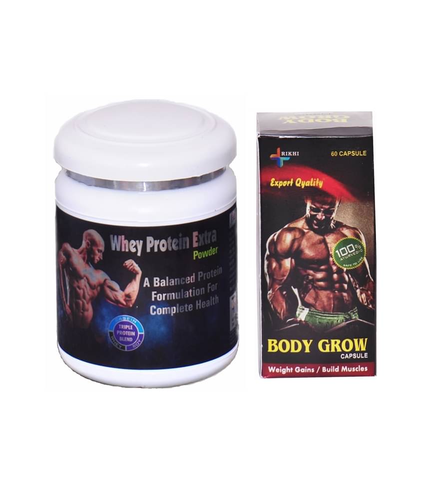 Shane Rikhi Body Grow Cap 60no.s & Rikhi Whey Protein Extra Powder 300 gm Chocolate Shane Rikhi Body Grow Cap 60no.s & Rikhi Whey Protein Extra Powder 300 gm Chocolate