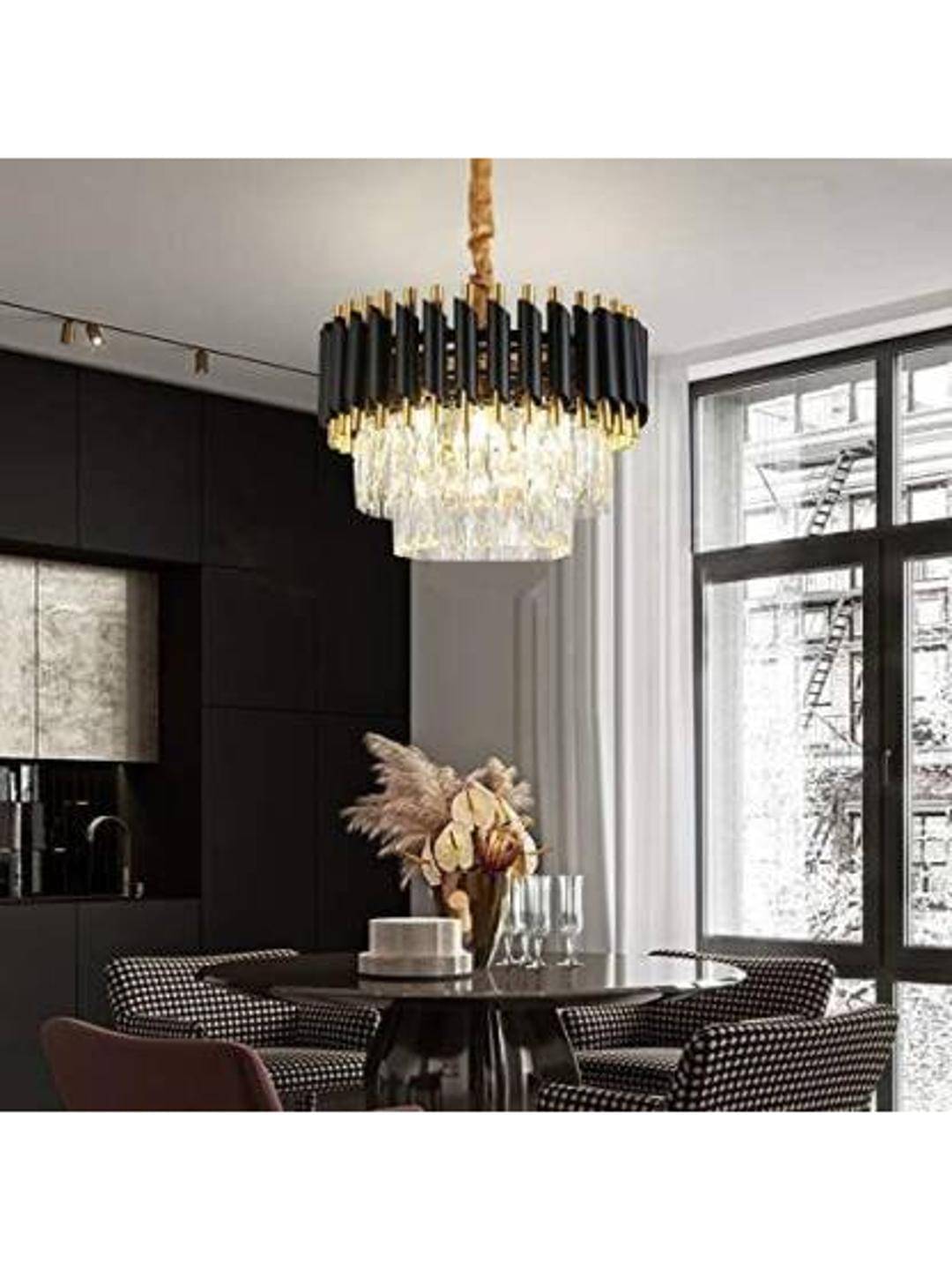 Somil Metal Hanging Chandeliers Pendant Black - Pack of 1 Somil Metal Hanging Chandeliers Pendant Black - Pack of 1