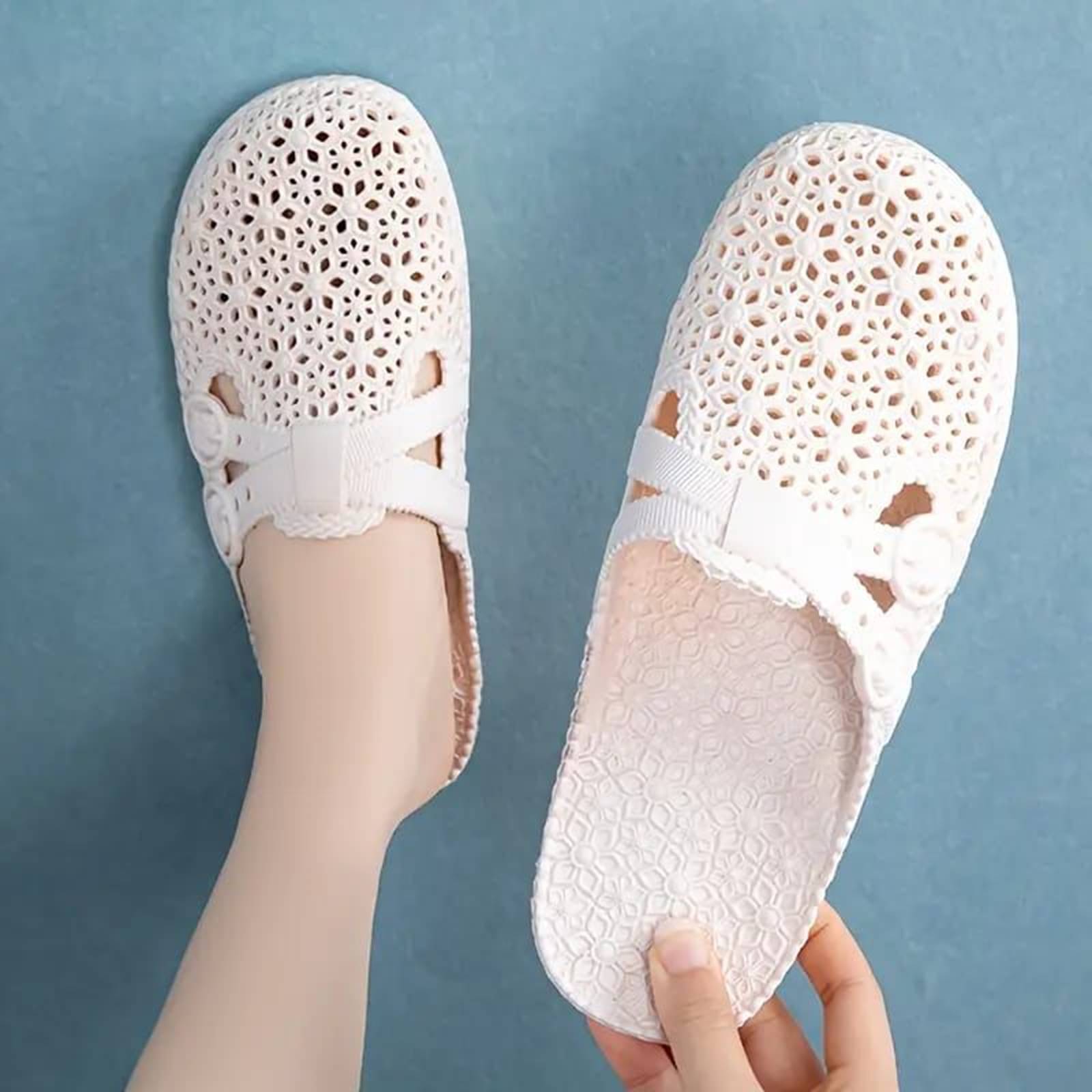 T-Rock White Women's Slide Flip Flop T-Rock White Women's Slide Flip Flop