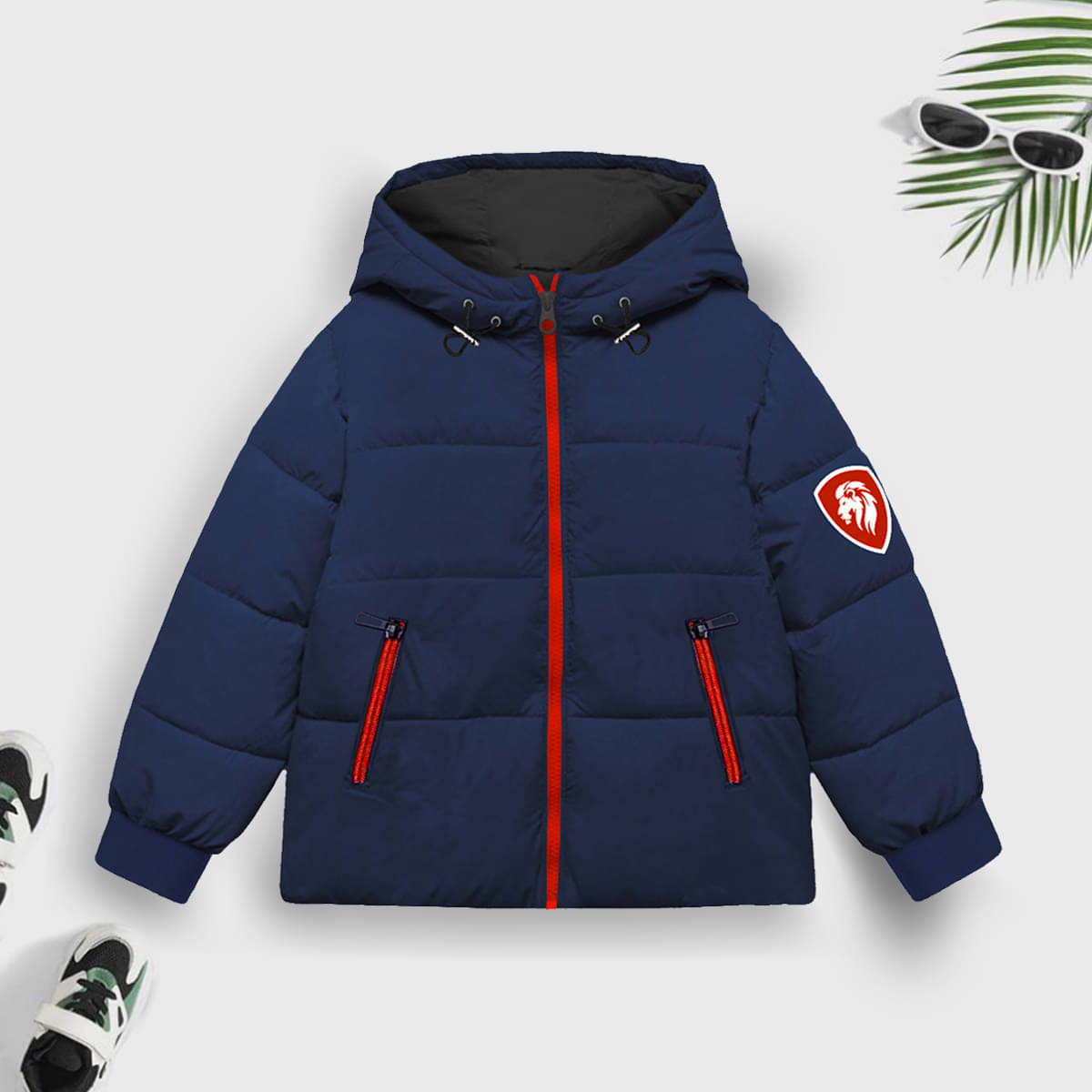     			Trampoline Blue Polyester Boys Puffer Jacket ( Pack of 1 )