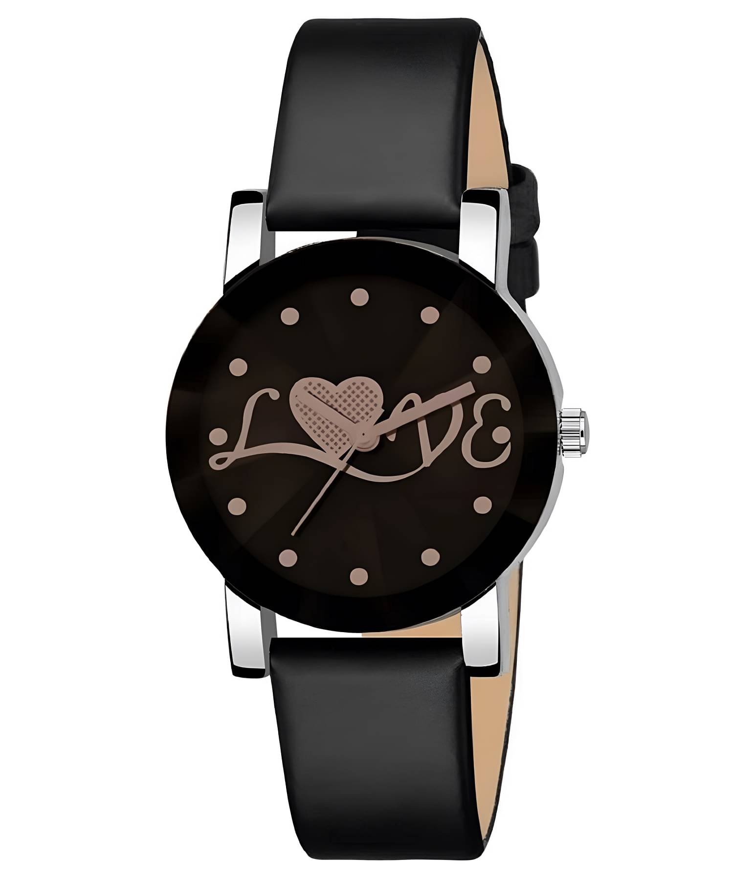     			Viser Black Resin Analog Womens Watch