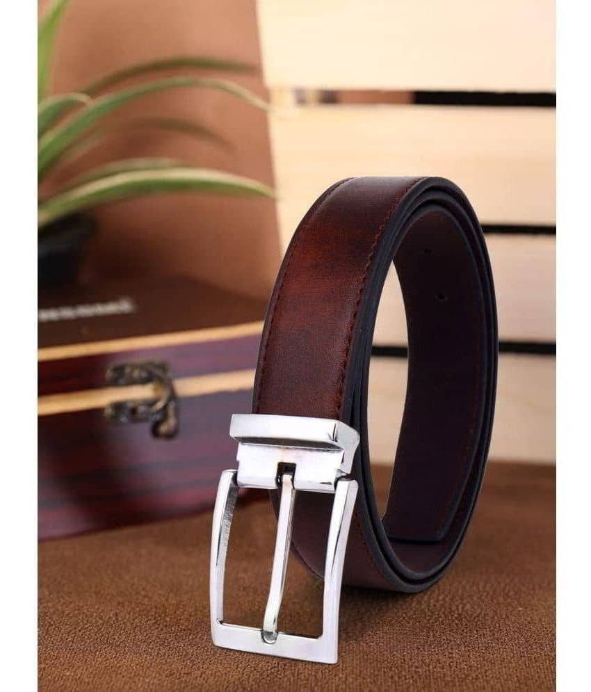 WARCKS - Brown Faux Leather Men's Formal Belt ( Pack of 1 )