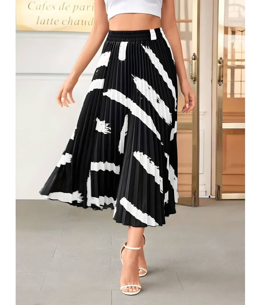 ZWERLON Black Crepe Women's A-Line Skirt ( Pack of 1 ) ZWERLON Black Crepe Women's A-Line Skirt ( Pack of 1 )