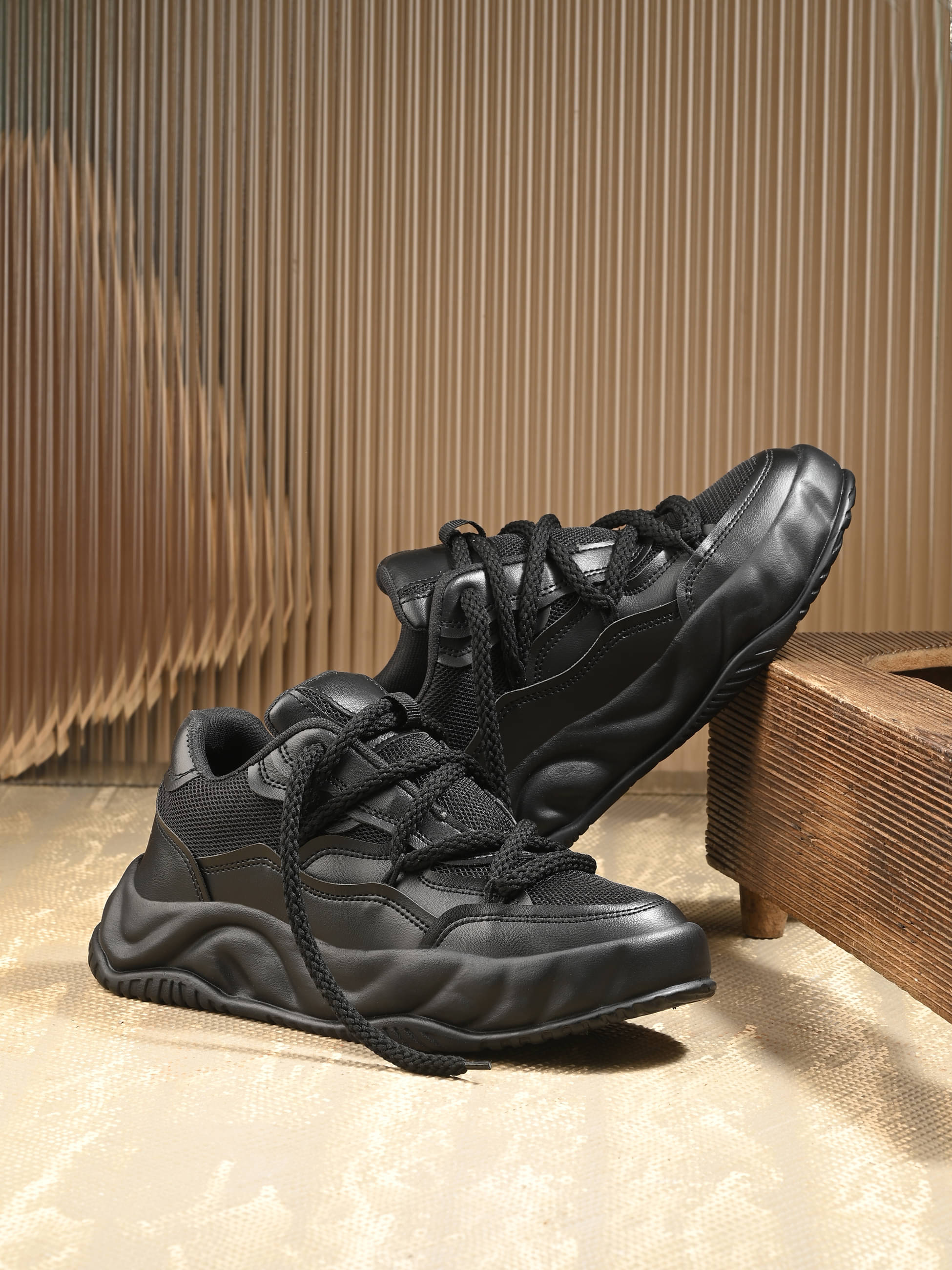     			Aadi Running Shoes Black Men's Lifestyle Shoes