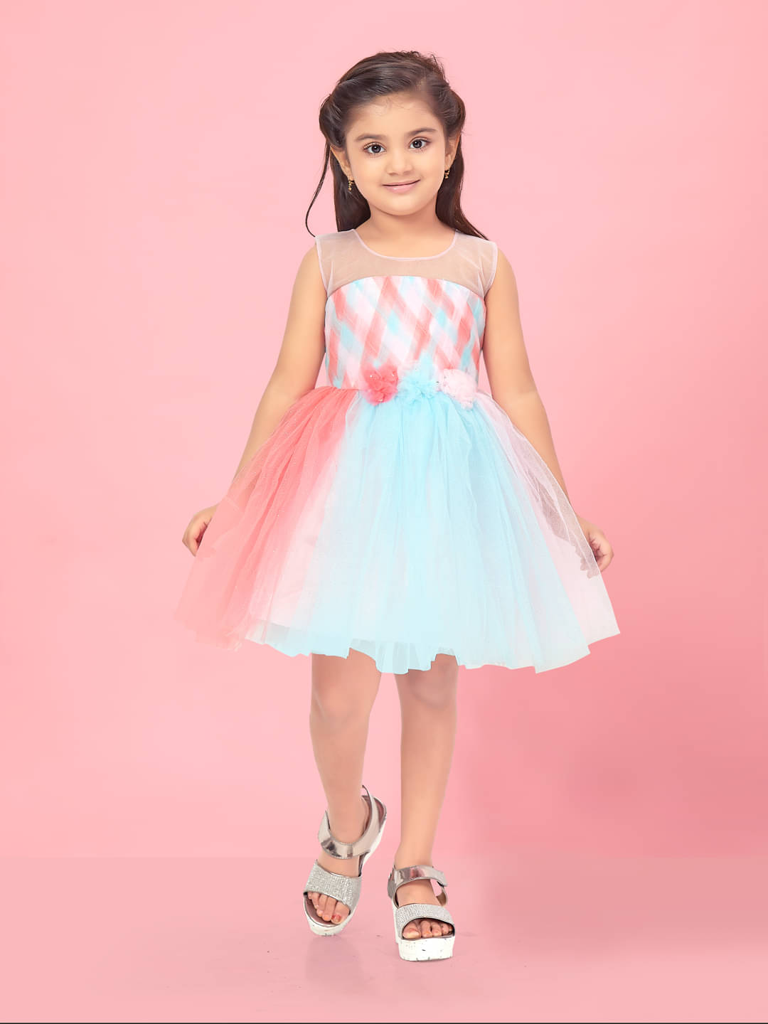     			Aarika Net Frock For Girls ( Pack of 1 , Multi )