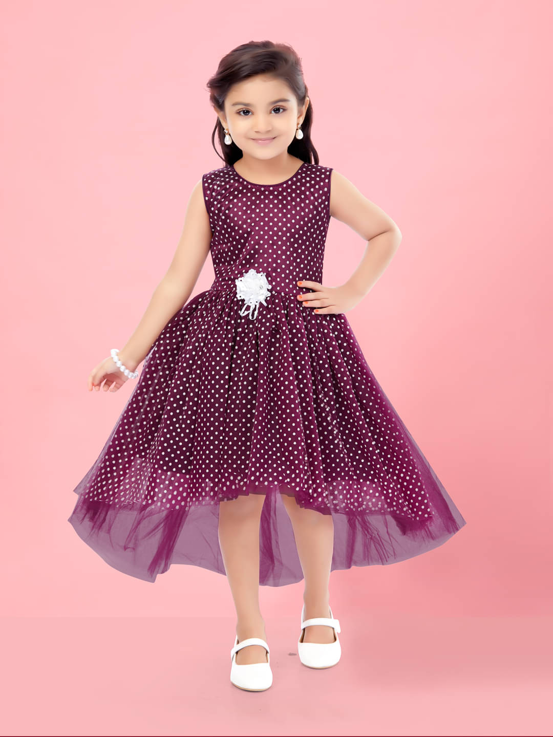     			Aarika Net Frock For Girls ( Pack of 1 , Purple )