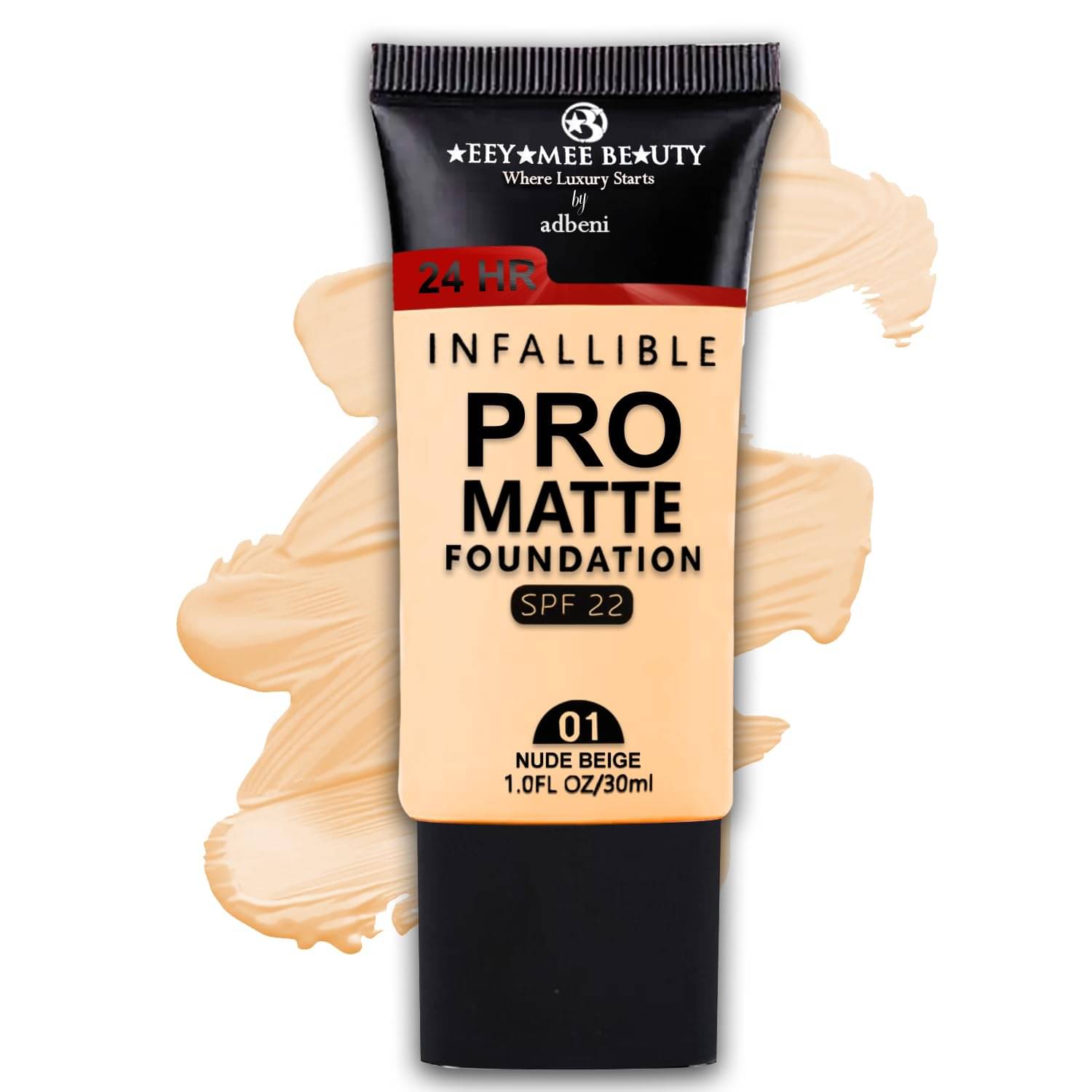     			Adbeni Infallible Pro Matte Foundation SPF-22 30ml | Lightweight | Nude Beige (01)