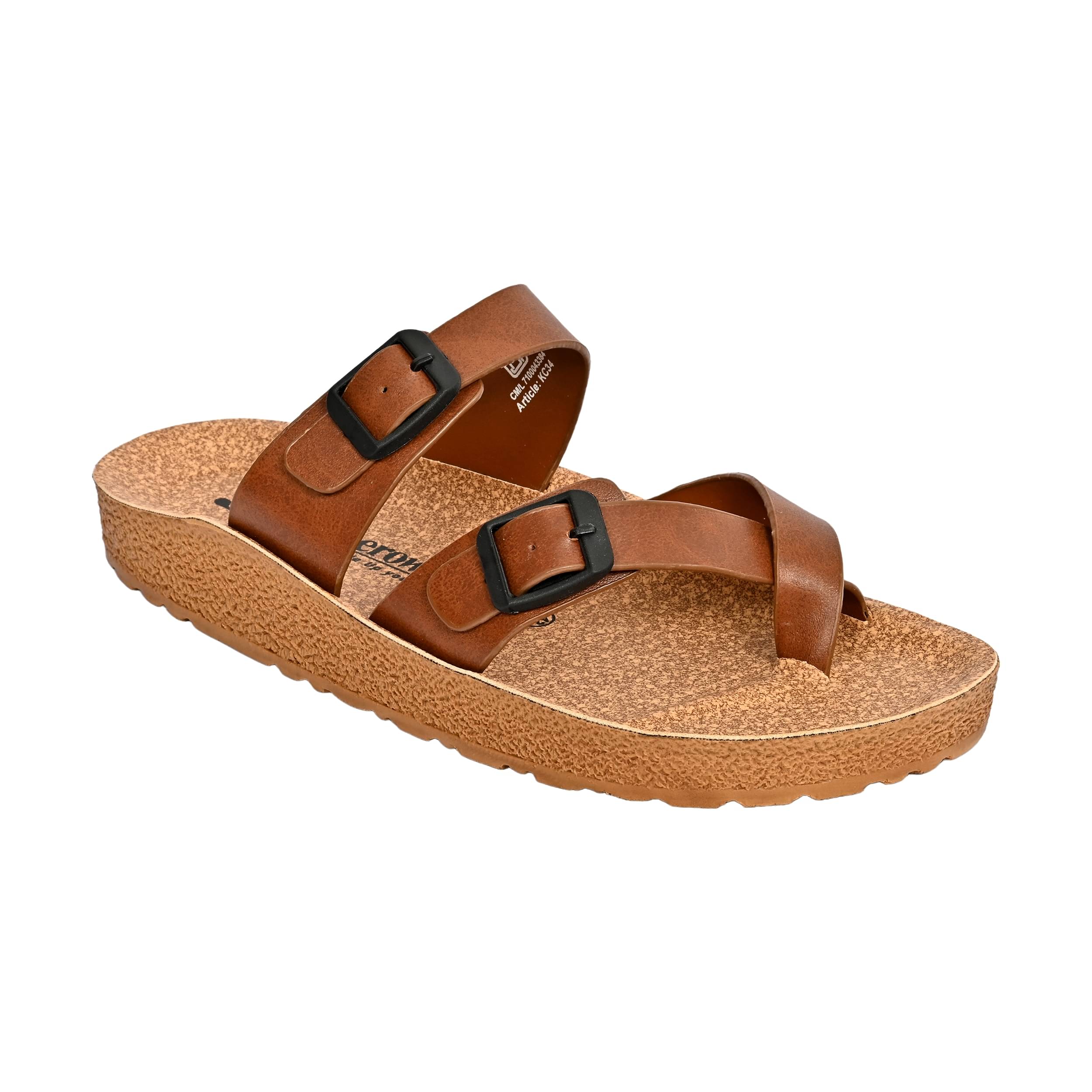     			Aerowalk Tan Men's Leather Slipper