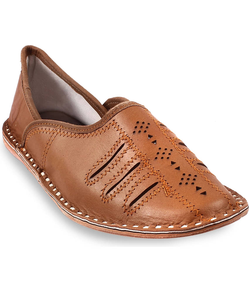 Anjaneya Creations Tan Men's Jutti - Ethnic Shoes | Buy online on ZillyBuy