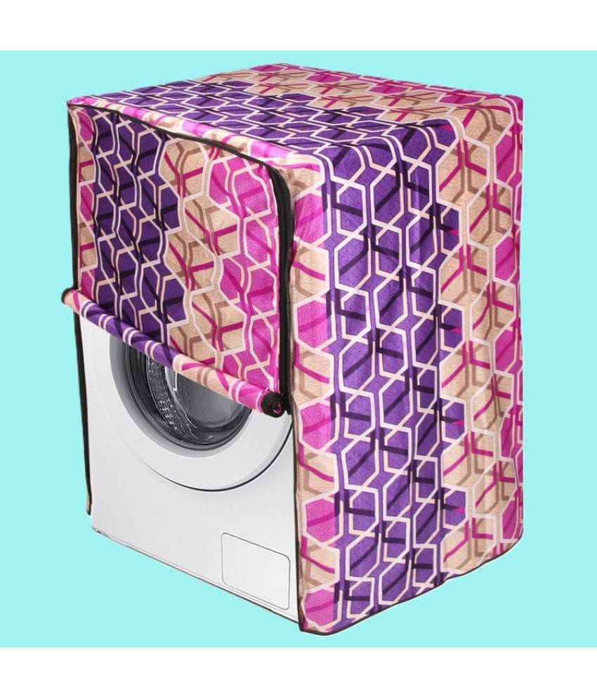 CASA FURNISHING Front Load Washing Machine Cover Compatiable For 7 kg - Violet CASA FURNISHING Front Load Washing Machine Cover Compatiable For 7 kg - Violet