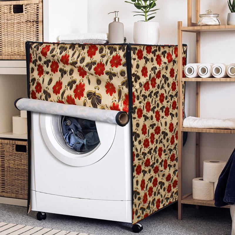 CASA FURNISHING Front Load Washing Machine Cover Compatiable For 7 kg - Beige CASA FURNISHING Front Load Washing Machine Cover Compatiable For 7 kg - Beige