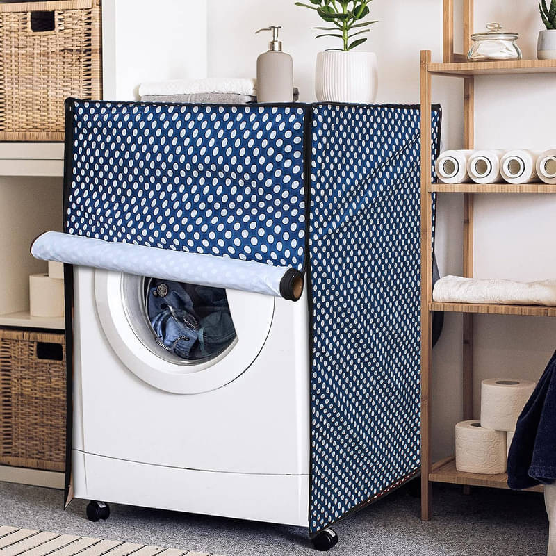     			CASA FURNISHING Front Load Washing Machine Cover Compatiable For 7 kg - Blue