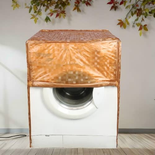 CASA FURNISHING Front Load Washing Machine Cover Compatiable For 7 kg - Gold