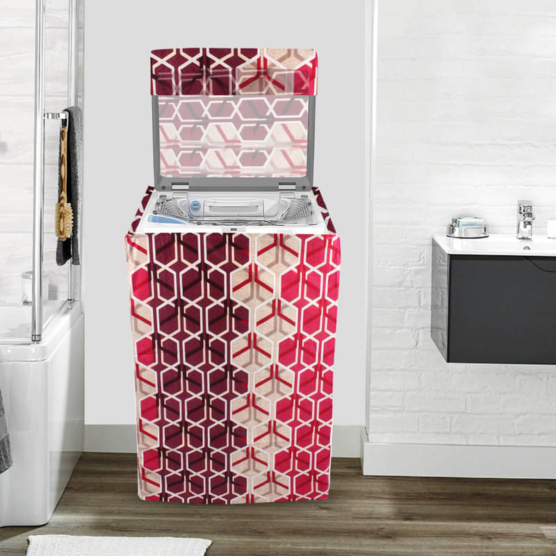 CASA FURNISHING Top Load Washing Machine Cover Compatiable For 7 kg - Maroon     			CASA FURNISHING Top Load Washing Machine Cover Compatiable For 7 kg - Maroon