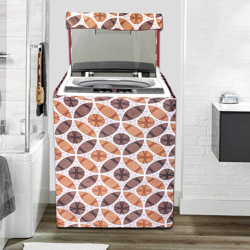 CASA FURNISHING Top Load Washing Machine Cover Compatiable For 7 kg - Brown CASA FURNISHING Top Load Washing Machine Cover Compatiable For 7 kg - Brown