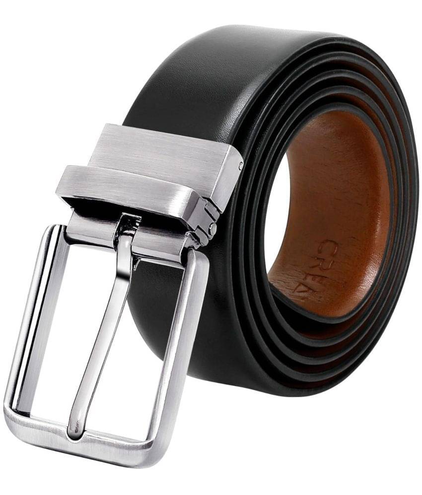 Creature - Black Leather Men's Formal Belt ( Pack of 1 ) Creature - Black Leather Men's Formal Belt ( Pack of 1 )