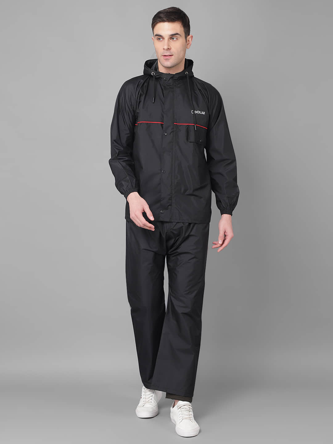 Dollar Black Polyester Men's Rain Suit ( Pack of 1 )