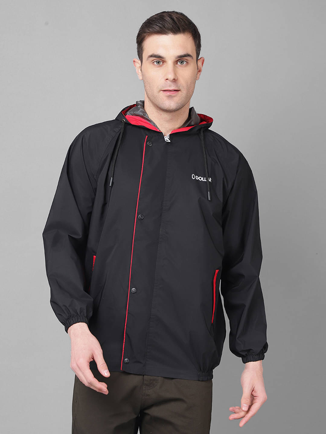 Dollar Black Polyester Men's Rain Jacket ( Pack of 1 ) Dollar Black Polyester Men's Rain Jacket ( Pack of 1 )