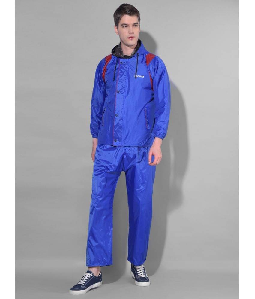     			Dollar Blue Nylon Men's Rain Suit ( Pack of 1 )