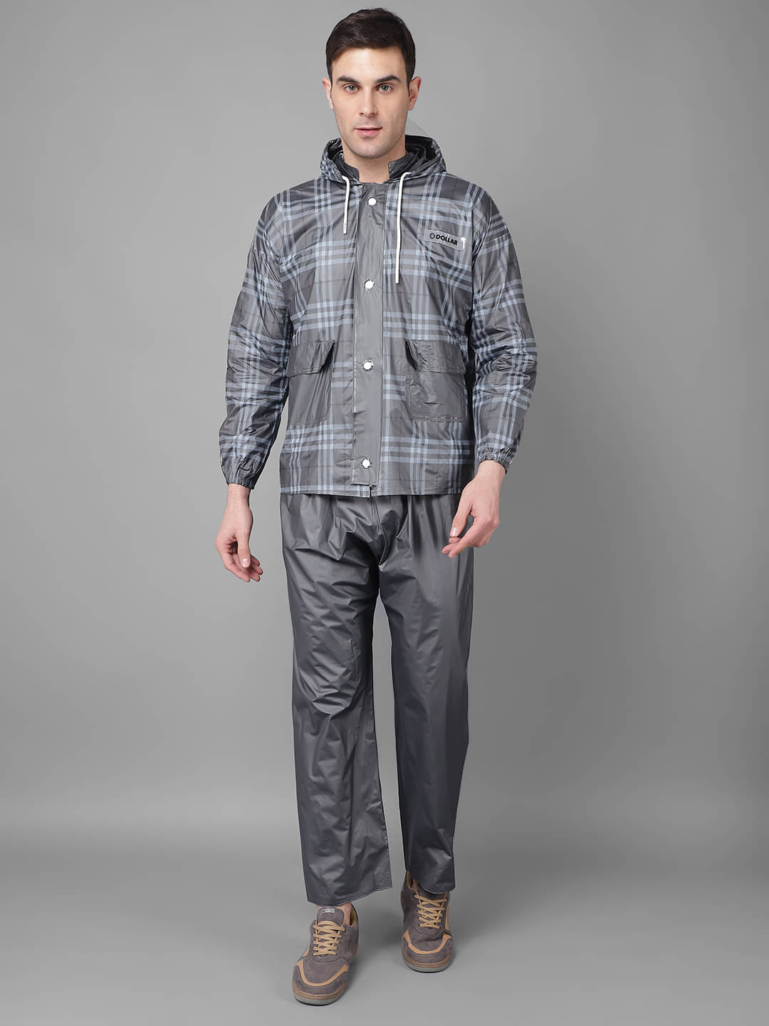Dollar Grey Polyester Men's Rain Suit ( Pack of 1 ) Dollar Grey Polyester Men's Rain Suit ( Pack of 1 )
