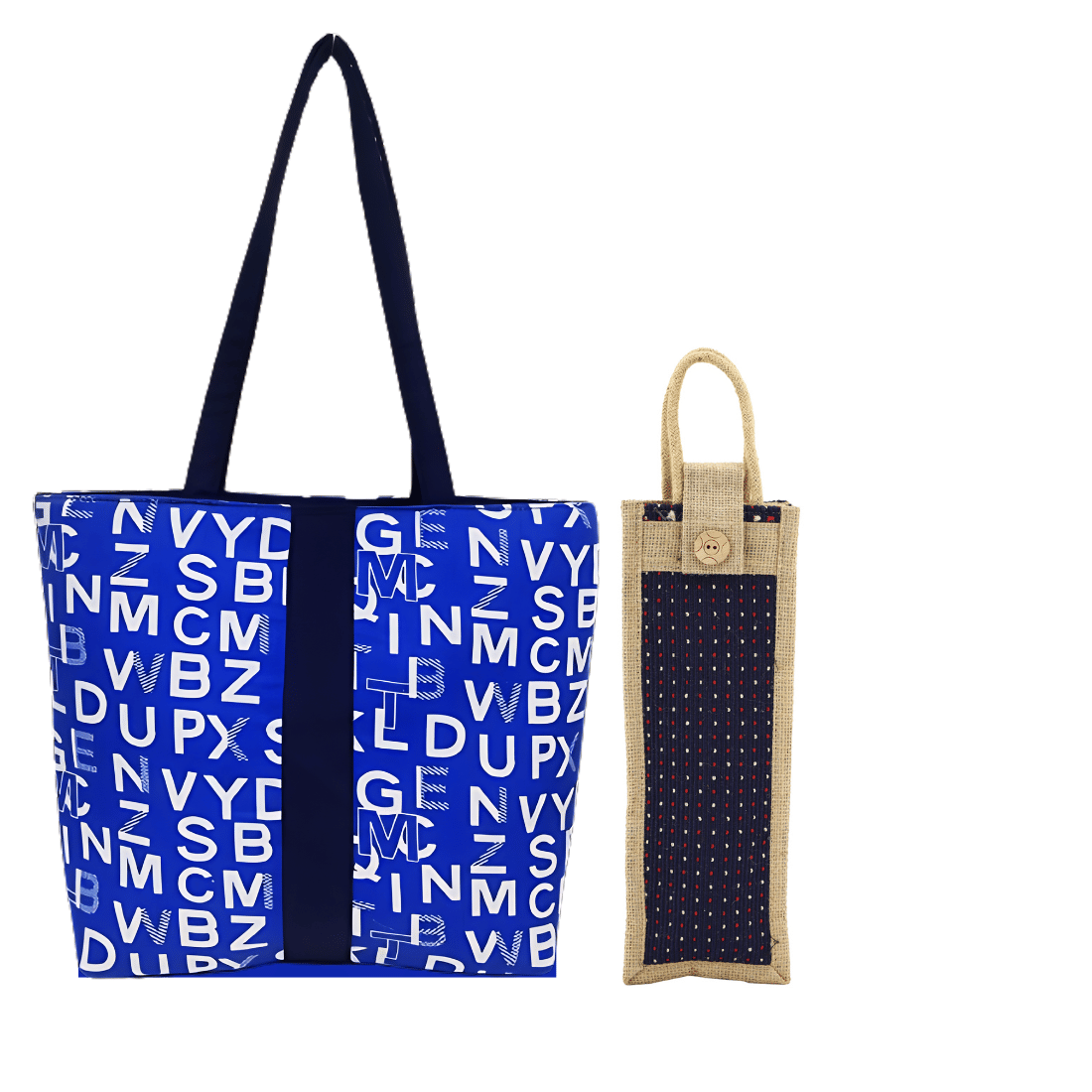     			ENSAC Shoulder Bag Cotton Set of 2 ( Blue )