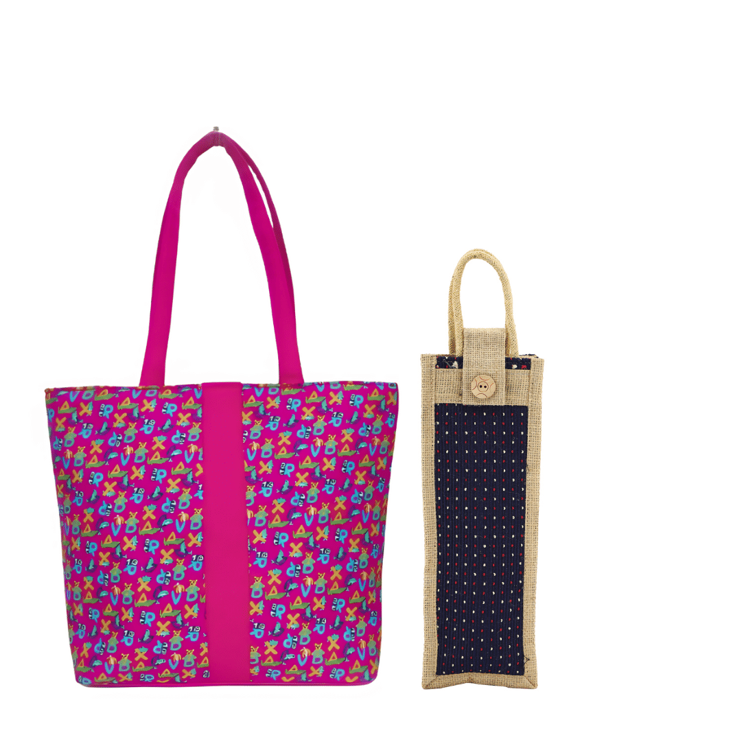     			ENSAC Shoulder Bag Cotton Set of 2 ( Blue )