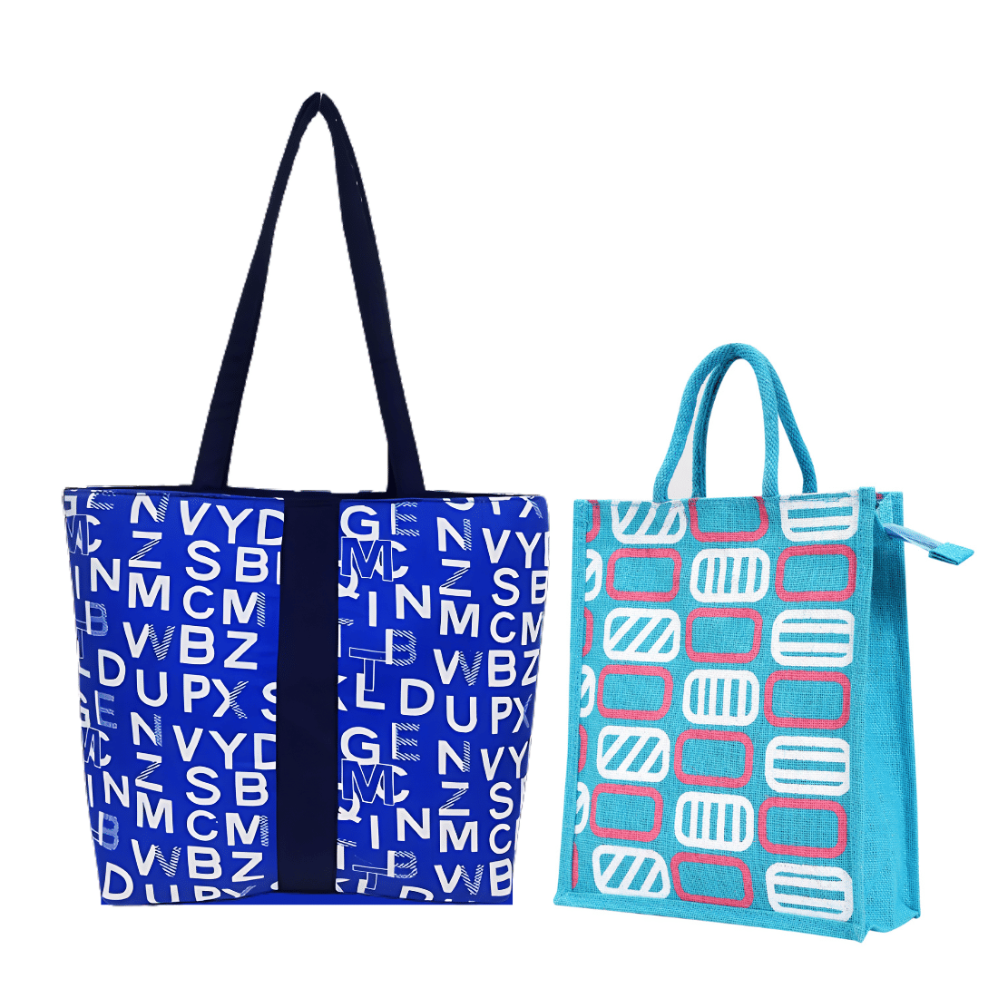     			ENSAC Shoulder Bag Cotton Set of 2 ( Navy Blue )