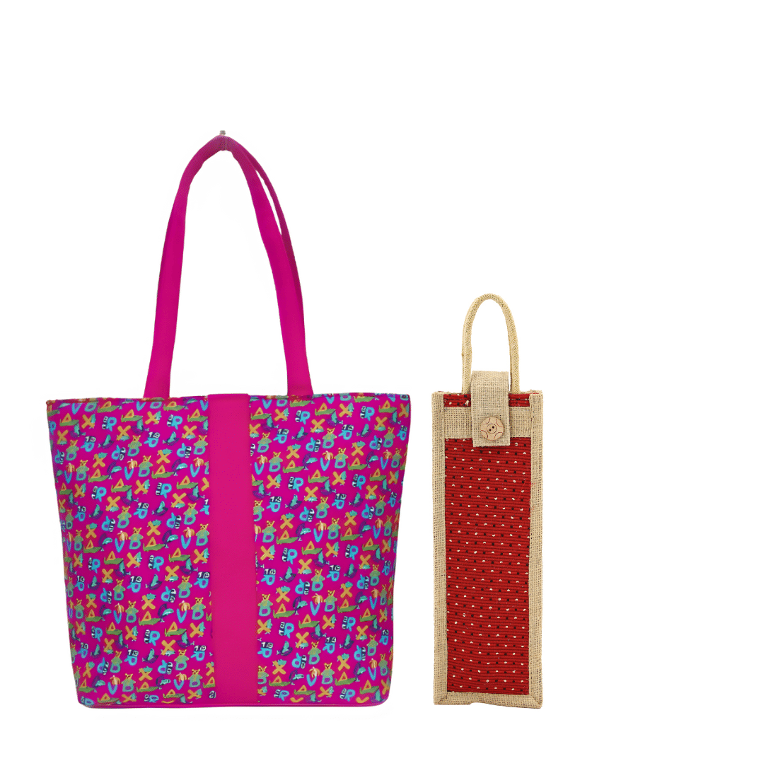     			ENSAC Shoulder Bag Cotton Set of 2 ( Red )