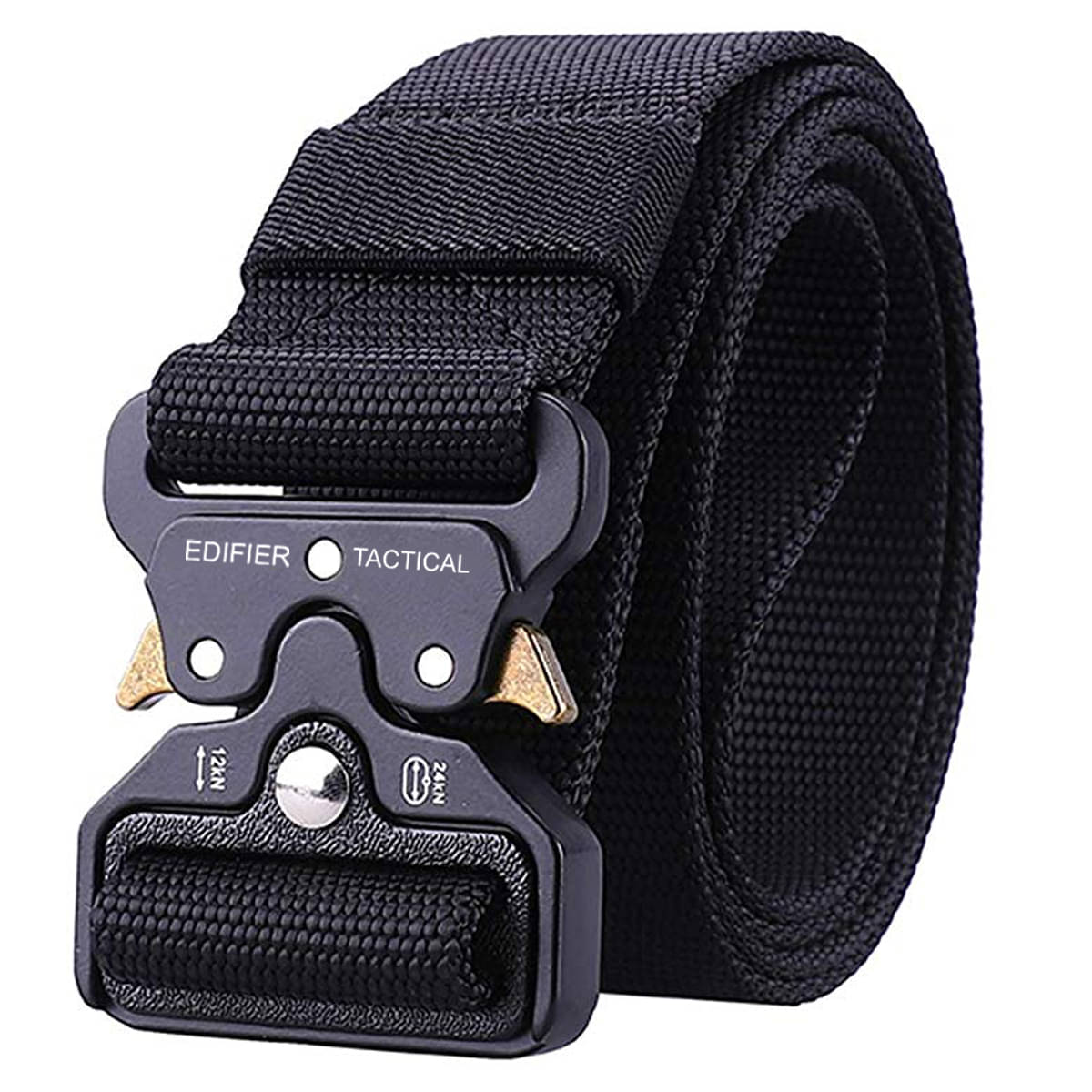     			Edifier - Black Canvas Men's Casual Belt ( Pack of 1 )