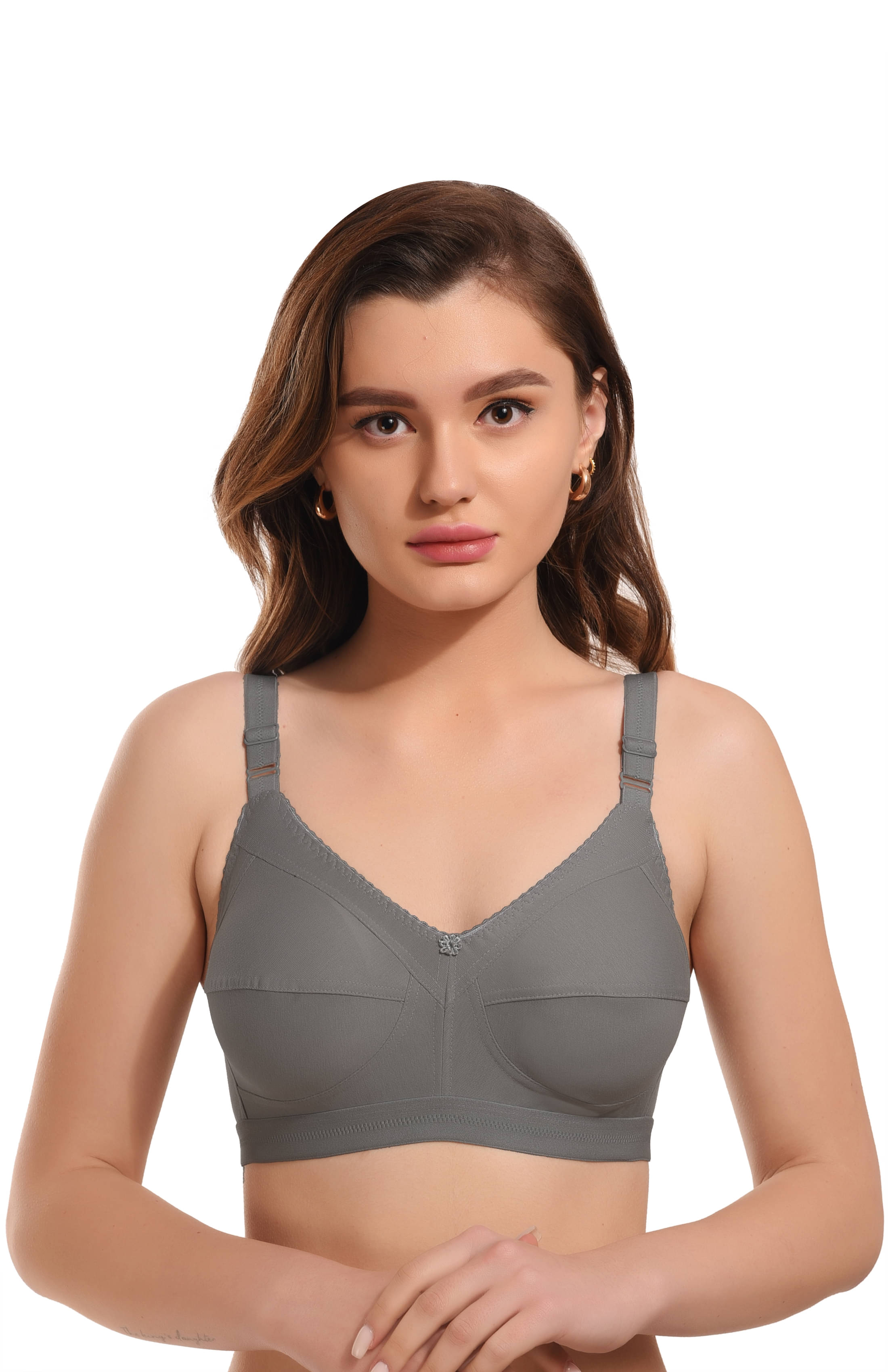     			Elina Cotton Non Padded Women's Minimizer Bra ( Dark Grey ) RM-DOVE-DARKGREY