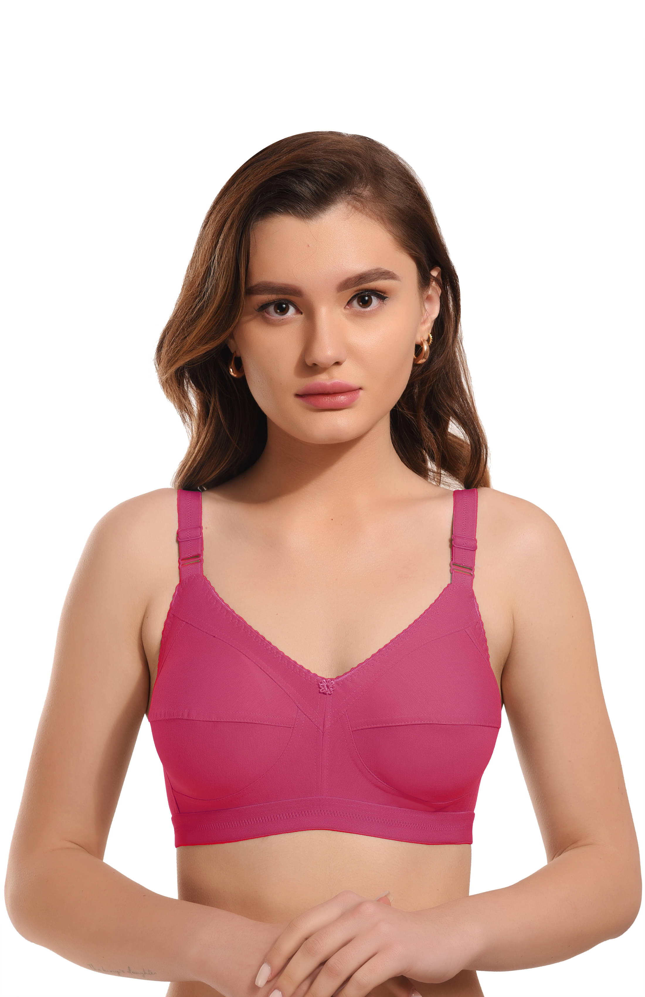    			Elina Cotton Non Padded Women's Minimizer Bra ( Fluorescent Pink ) RMD-DOVE-DARKPINK