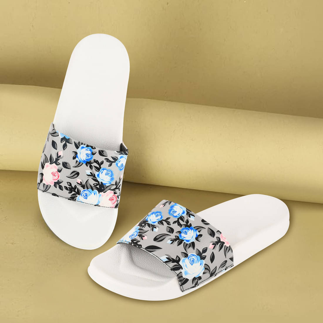 Gokik White Women's Slide Flip Flop Gokik White Women's Slide Flip Flop