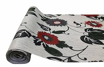     			Kitchen Drawer/Cabinet Shelf Mat|Flower Design with PVC Material|Adjustable Size 5 MTR Roll
