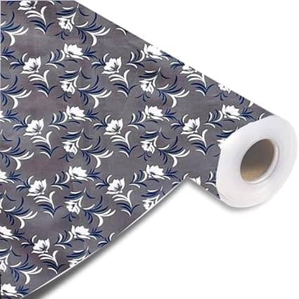     			Kitchen Drawer/Cabinet Shelf Mat|Flower Design with PVC Material|Adjustable Size 5 MTR Roll