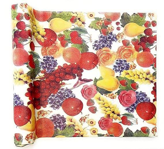 Kitchen Drawer/Cabinet Shelf Mat|Flower Design with PVC Material|Adjustable Size 5 MTR Roll Kitchen Drawer/Cabinet Shelf Mat|Flower Design with PVC Material|Adjustable Size 5 MTR Roll