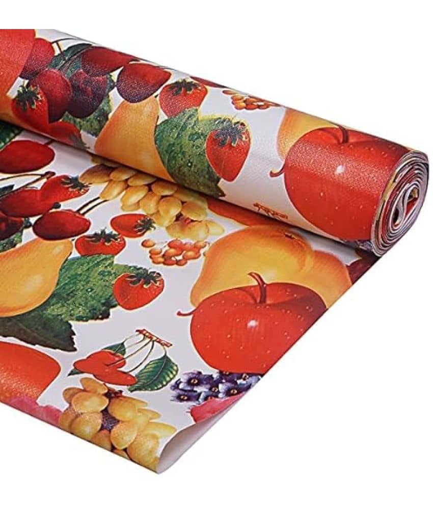 Kitchen Drawer/Cabinet Shelf Mat|Flower Design with PVC Material|Adjustable Size 5 MTR Roll
