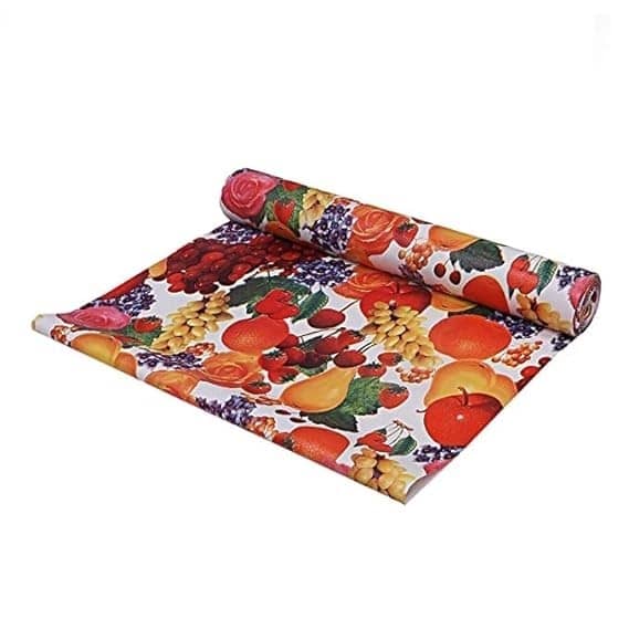 Kitchen Drawer/Cabinet Shelf Mat|Flower Design with PVC Material|Adjustable Size 5 MTR Roll