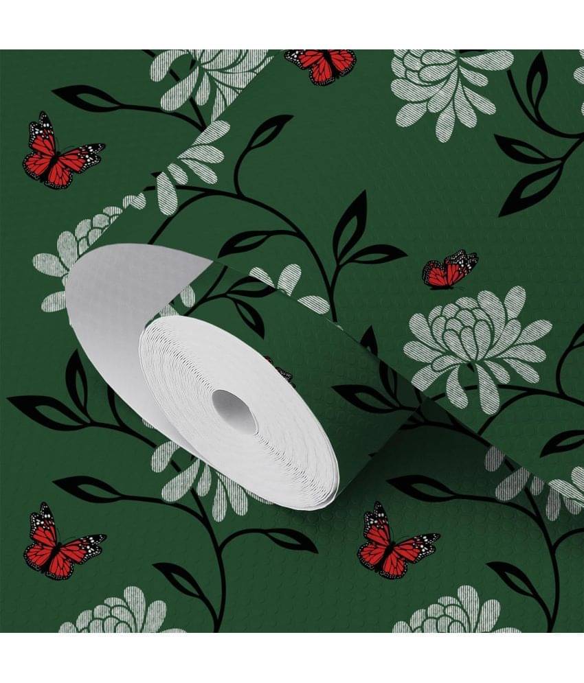 Kitchen Drawer/Cabinet Shelf Mat|Flower Design with PVC Material|Adjustable Size 5 MTR Roll Kitchen Drawer/Cabinet Shelf Mat|Flower Design with PVC Material|Adjustable Size 5 MTR Roll
